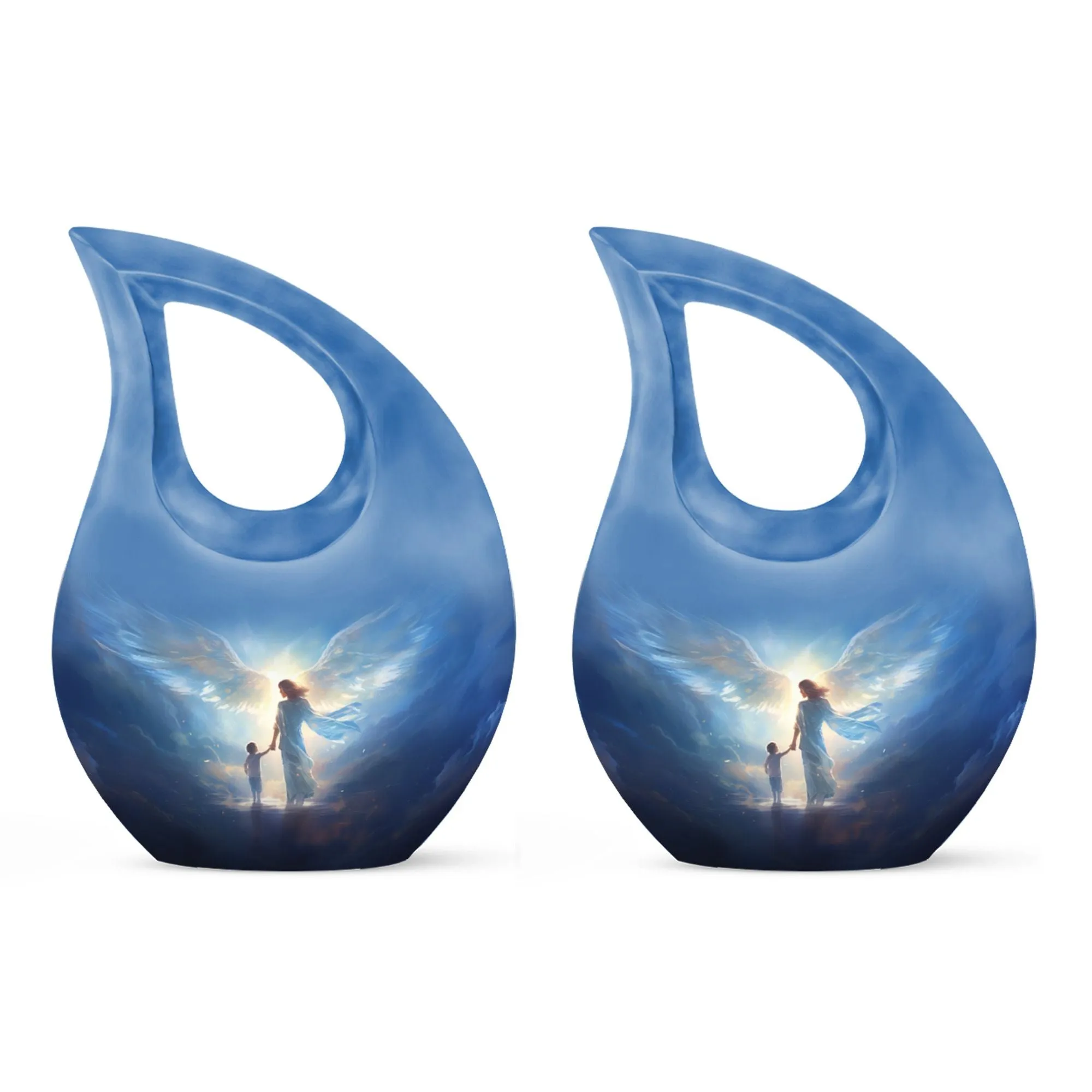 Angels Urn - Personalized Cross Drop Design Memorial Urn