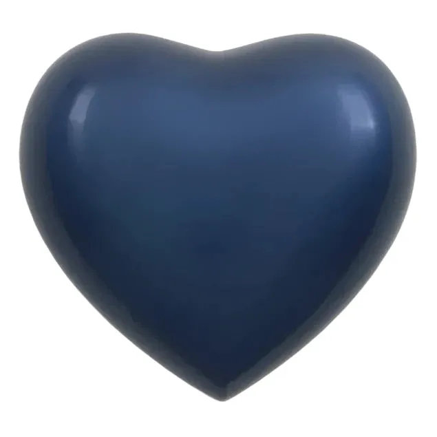 Arielle Sky Blue Heart Large Cremation Urn | Heart Keepsake For Dog or Cat | Holds up to a 20 # Pet
