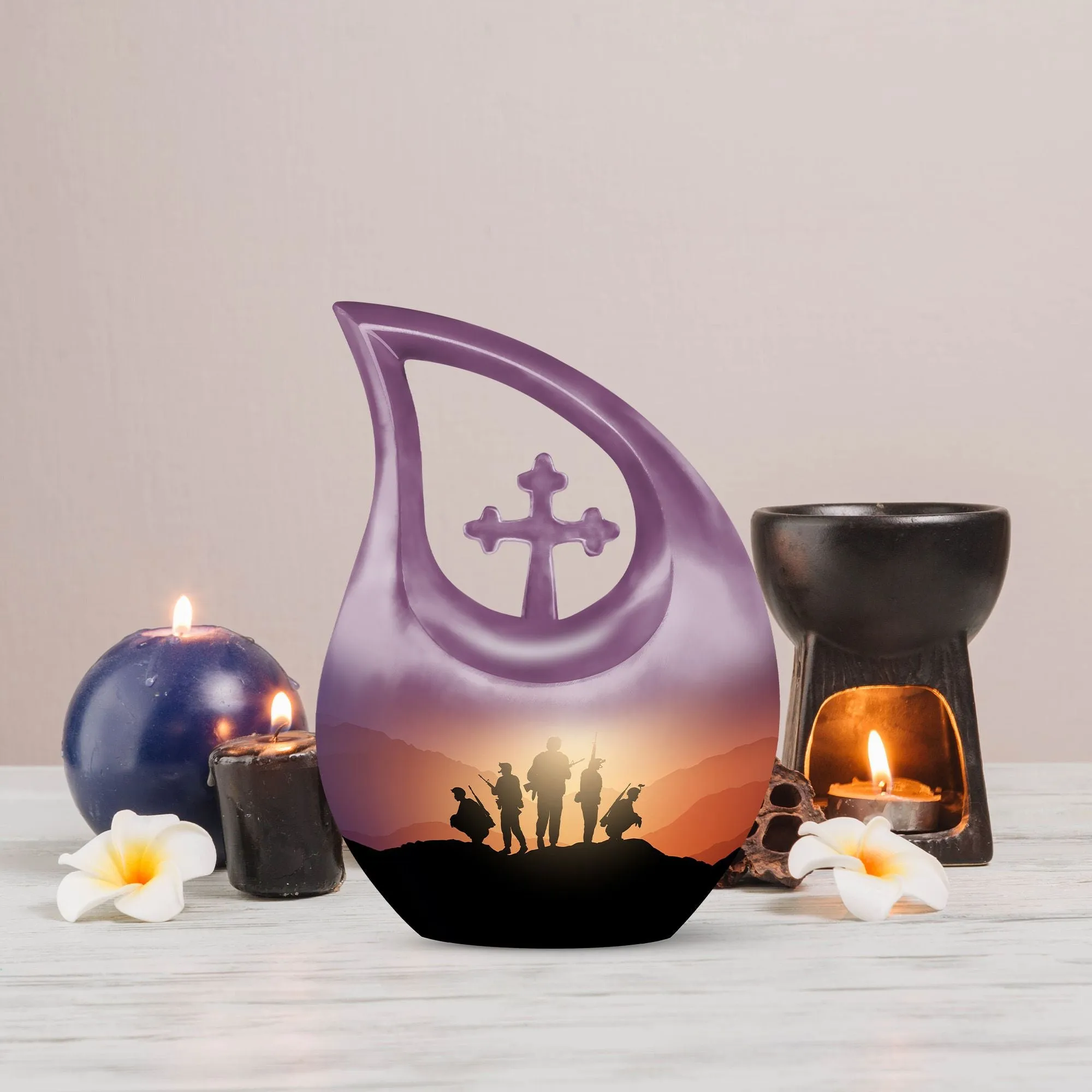 Army Shadow Urn - Mini Cremation Urn For Human Ashes