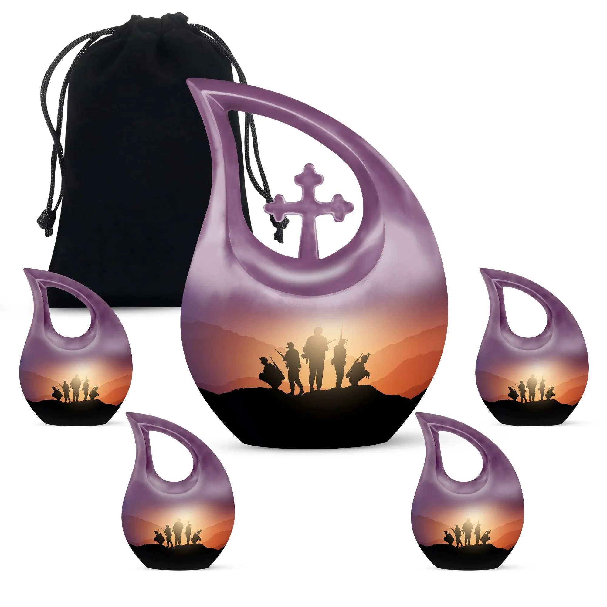 Army Shadow Urn - Mini Cremation Urn For Human Ashes