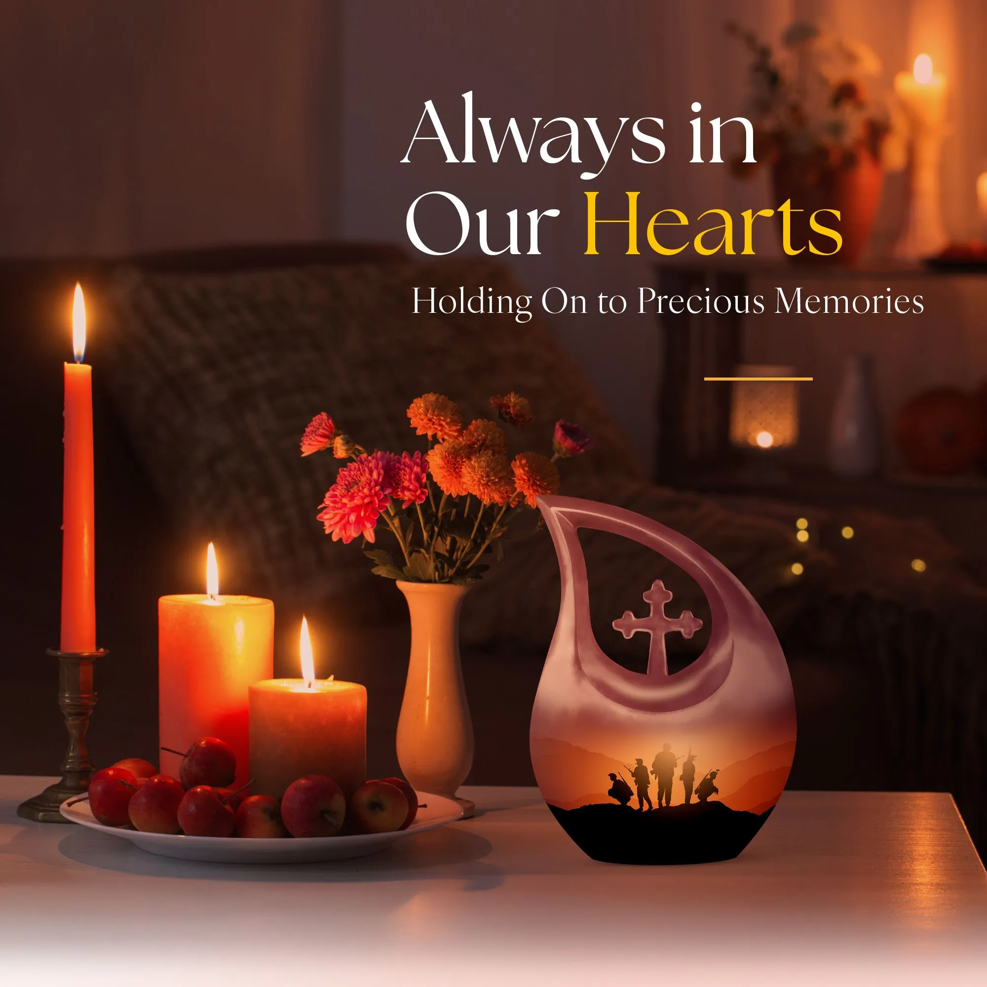 Army Shadow Urn - Mini Cremation Urn For Human Ashes