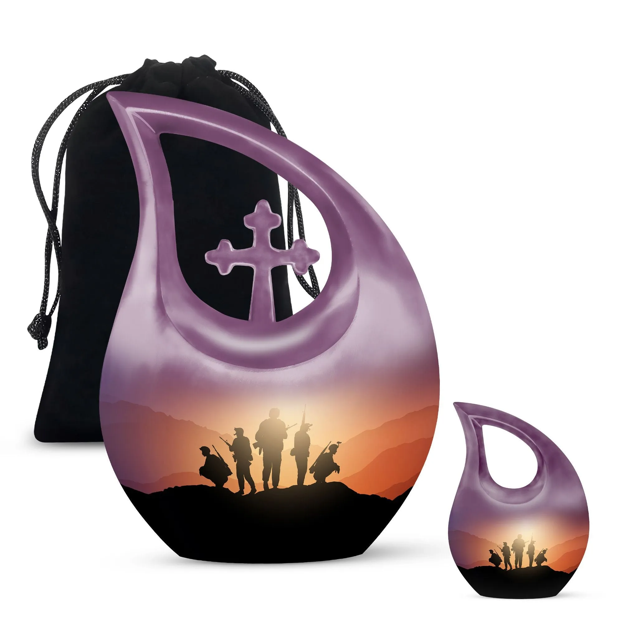 Army Shadow Urn - Mini Cremation Urn For Human Ashes