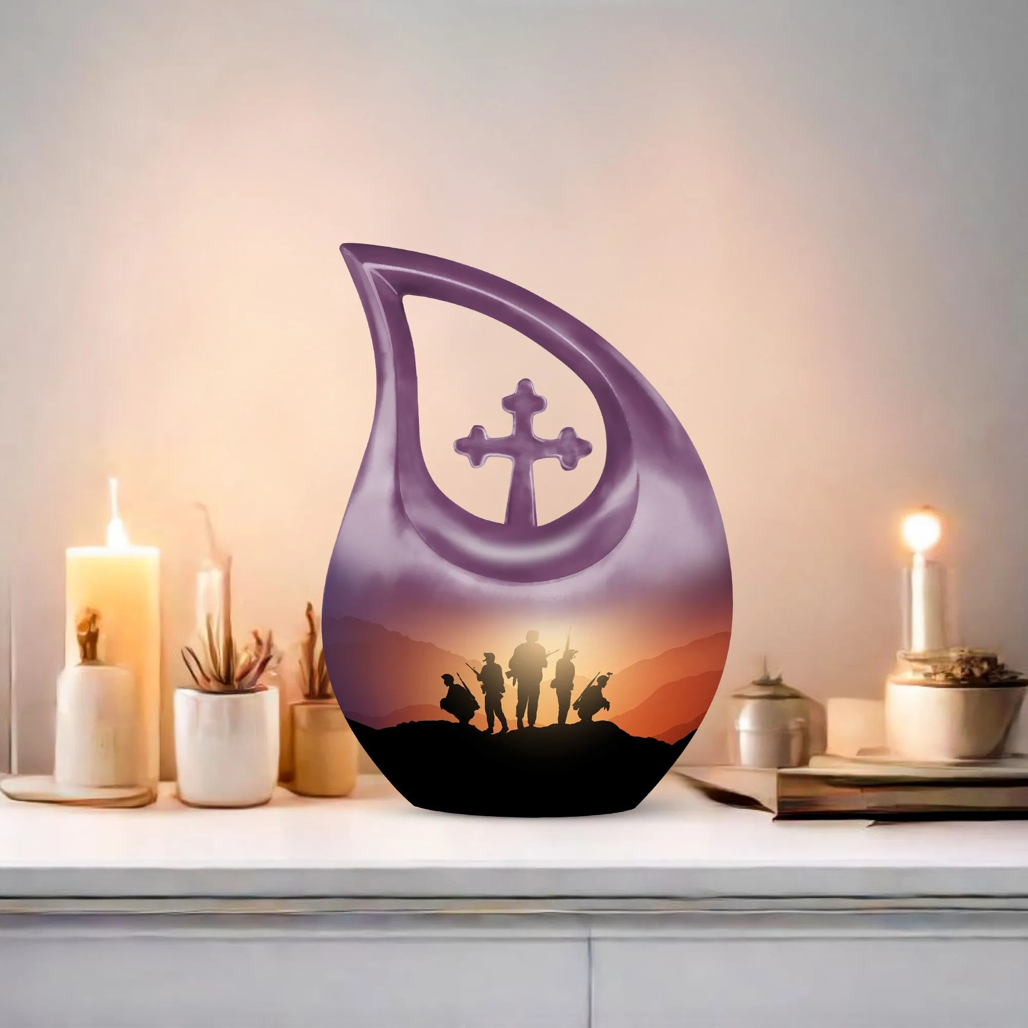 Army Shadow Urn - Mini Cremation Urn For Human Ashes