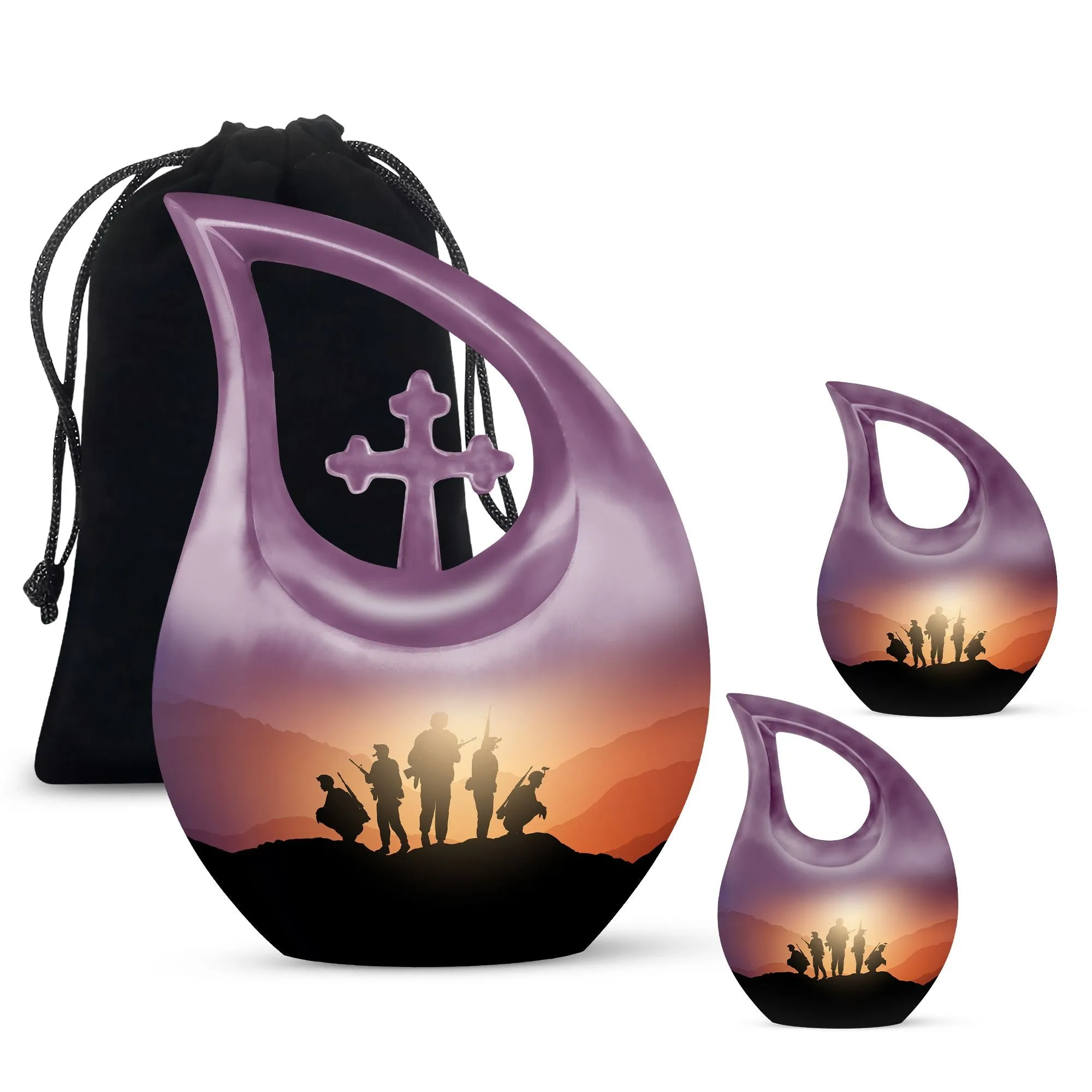 Army Shadow Urn - Mini Cremation Urn For Human Ashes