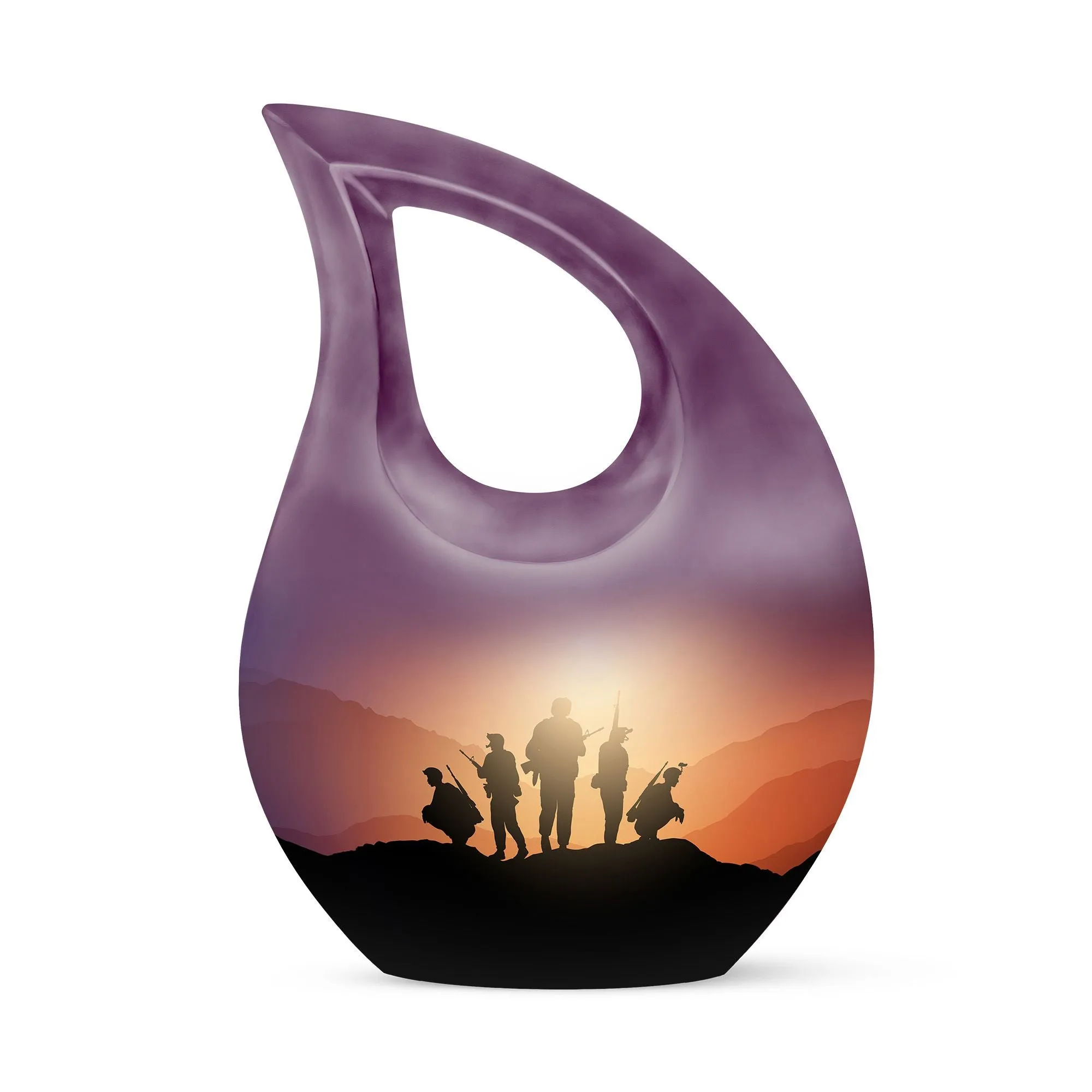 Army Shadow Urn - Mini Cremation Urn For Human Ashes