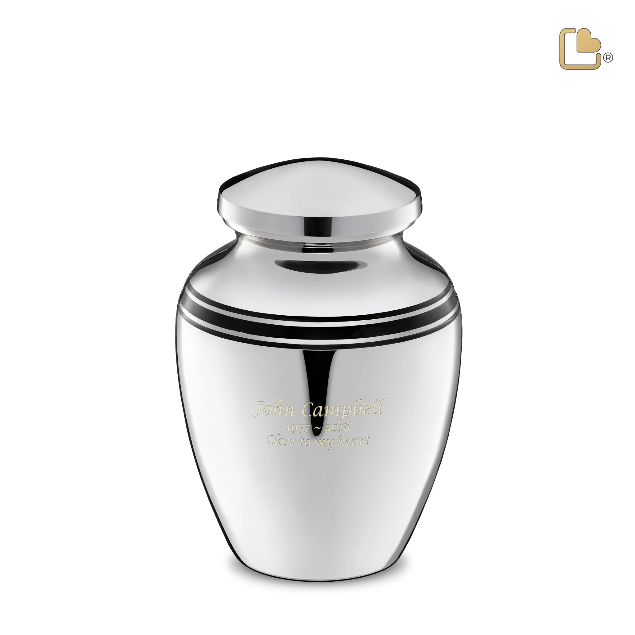 ArtDeco Medium Urn Pol Silver