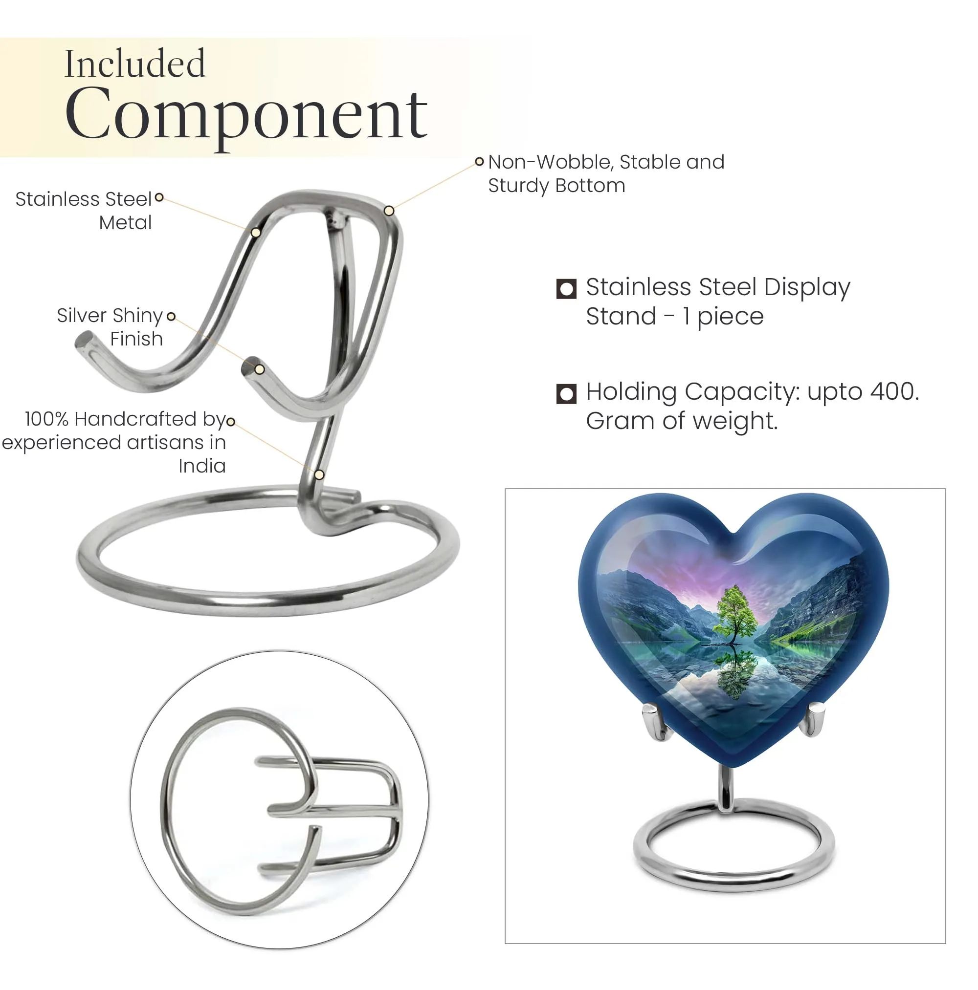 Aurora Borealis Memorial Urn: Loved One’s Cremation Ashes Compact Holder