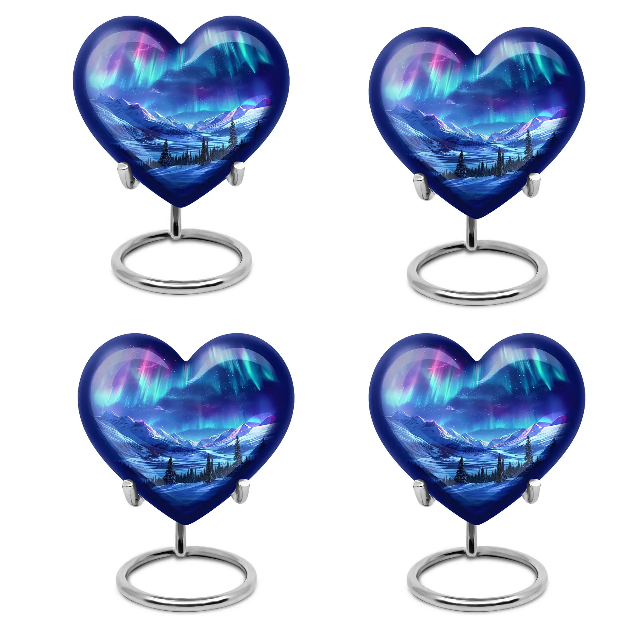 Aurora-Spirit Adore: Abstract Heart-Centered Medium Cremation Urn