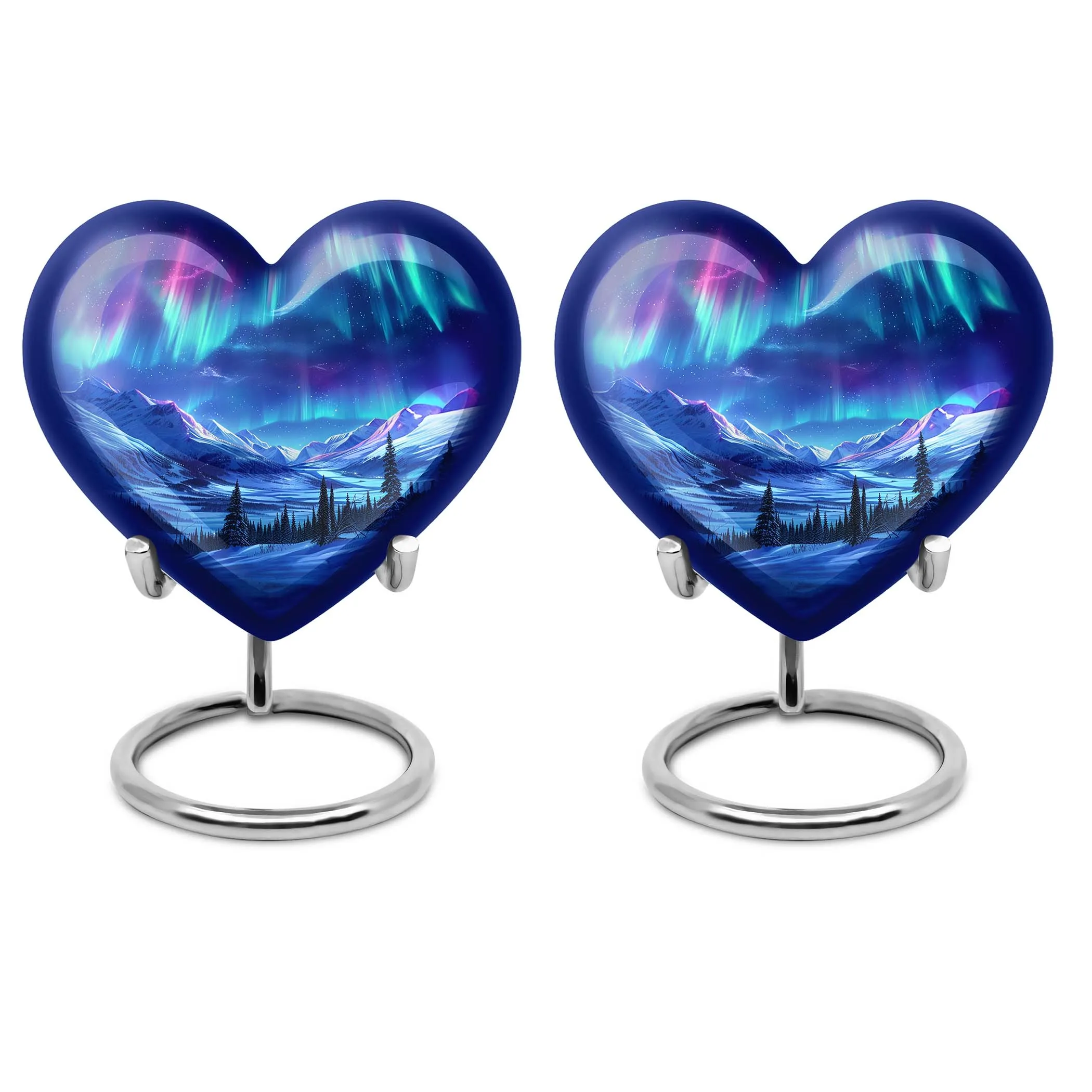 Aurora-Spirit Adore: Abstract Heart-Centered Medium Cremation Urn