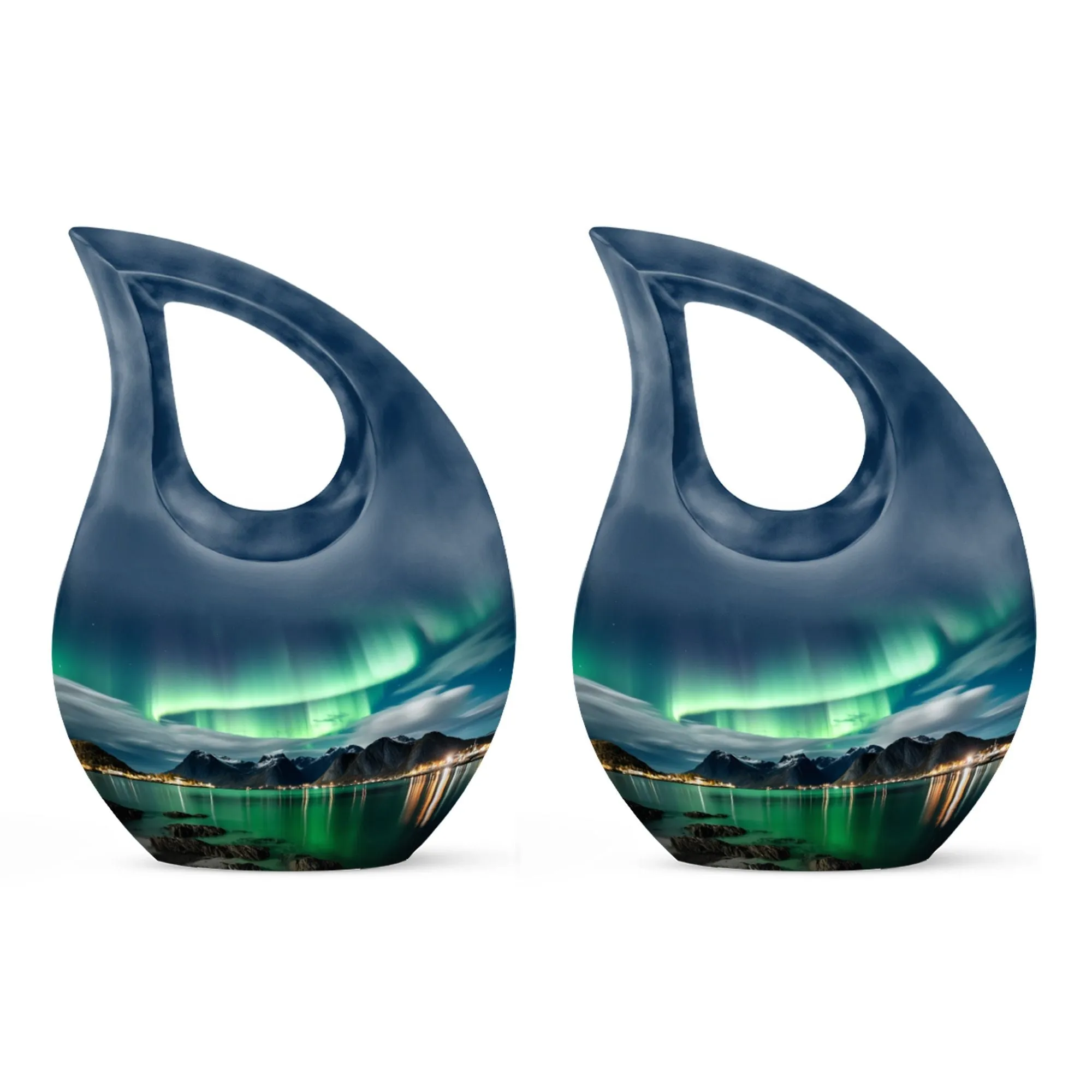 Aurora Urn -  10 Inch Aluminium Memorial Cremation Urn For Ashes