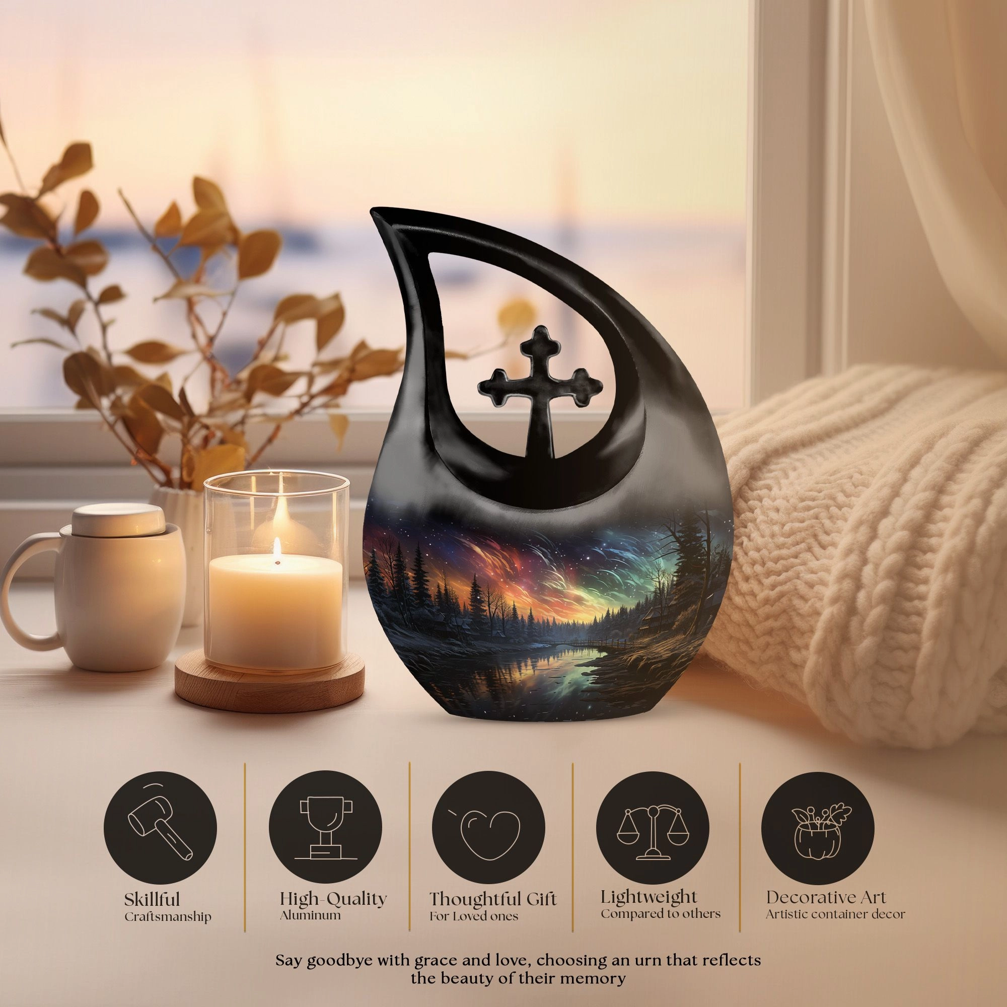 Aurora Urn: Affordable Cremation Memorial Keepsake Urn For Ashes