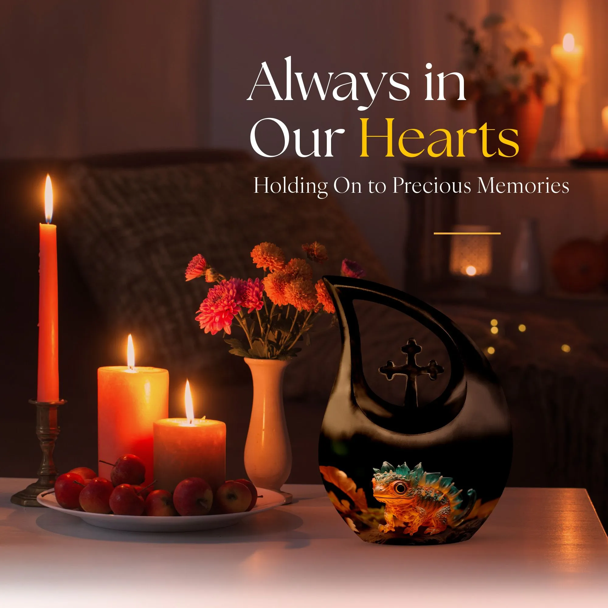 Autumn Ember Gecko Eternity Tribute - Large Memorial Urn