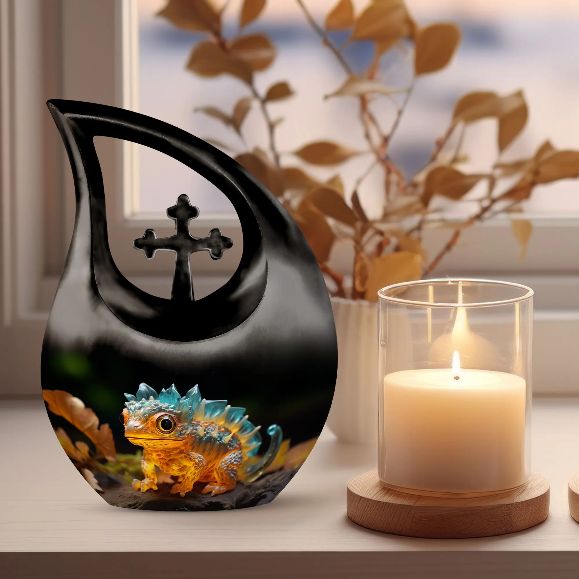 Autumn Ember Gecko Eternity Tribute - Large Memorial Urn