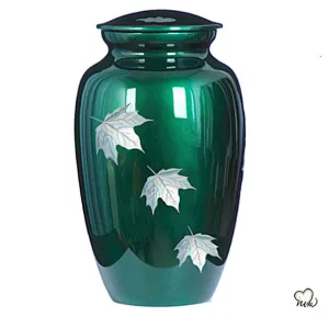 Autumn Leaves Mother of Pearl Cremation Urn