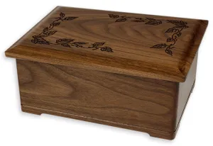 Autumn Leaves Wooden Cremation Urn