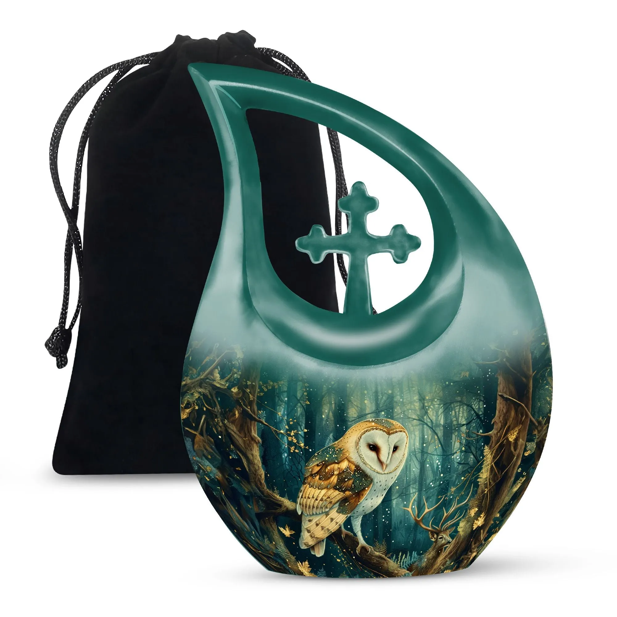 Barn Owl -Small Keepsake Urn for Human Ashes