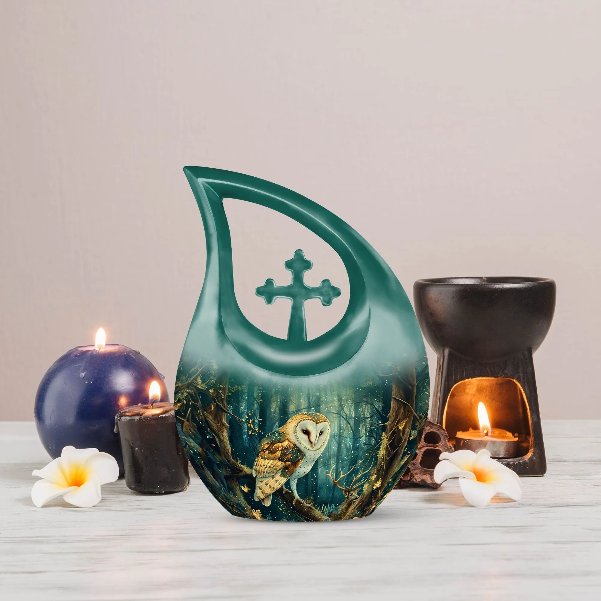 Barn Owl -Small Keepsake Urn for Human Ashes