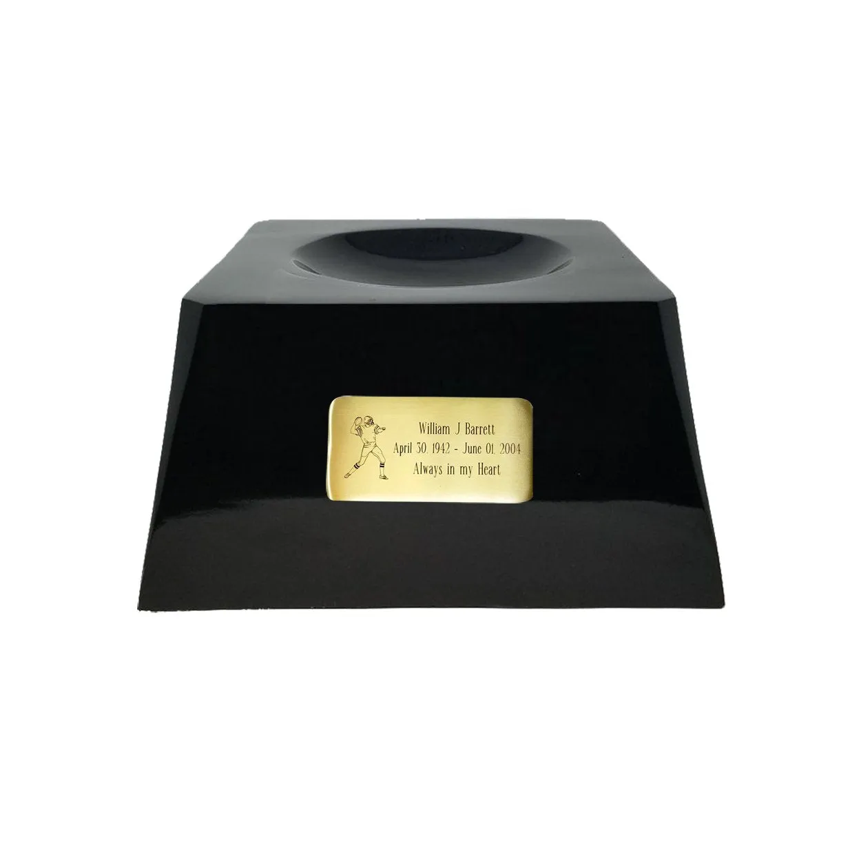 Baseball Cremation Urn with Optional Detroit Tigers Ball Decor and Custom Metal Plaque