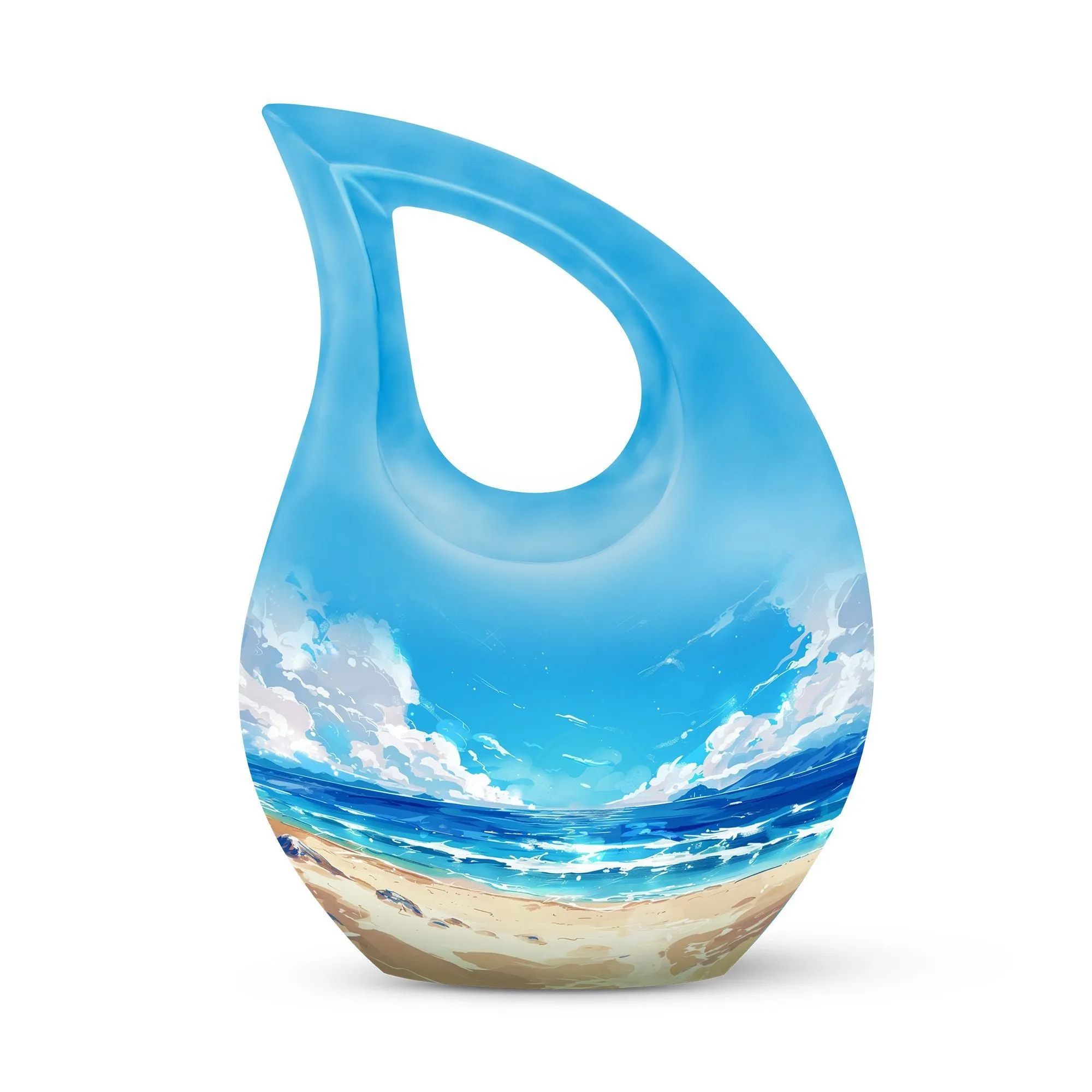 Beach Theme Cremation Urn for Preserving Precious Human Ashes