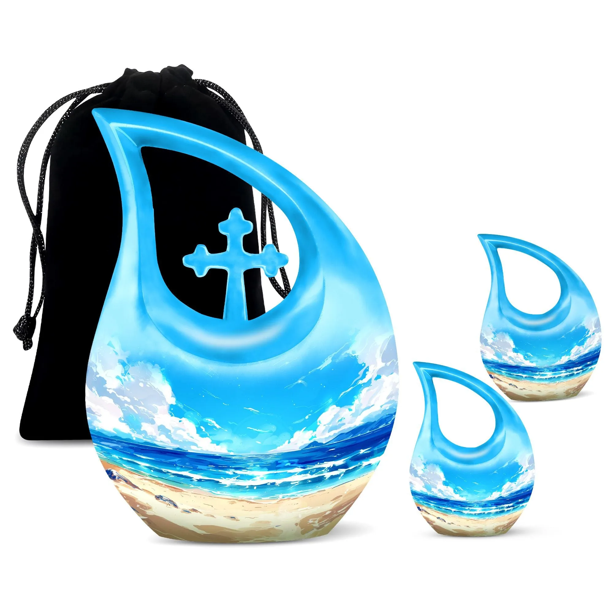 Beach Theme Cremation Urn for Preserving Precious Human Ashes