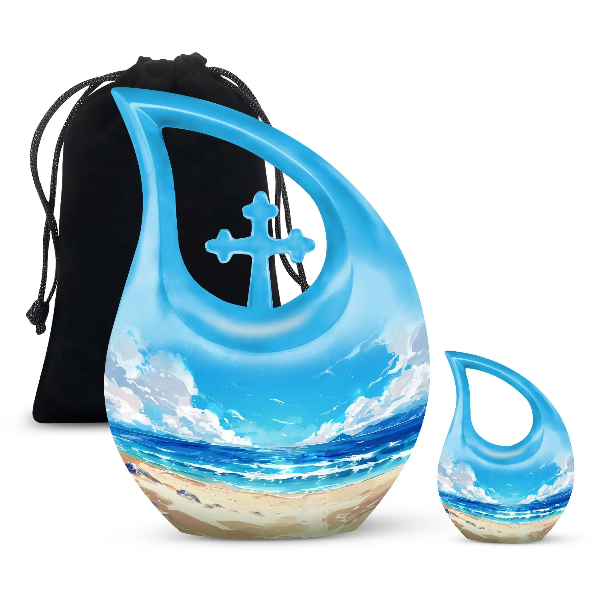 Beach Theme Cremation Urn for Preserving Precious Human Ashes
