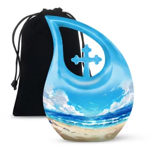 Beach Theme Cremation Urn for Preserving Precious Human Ashes