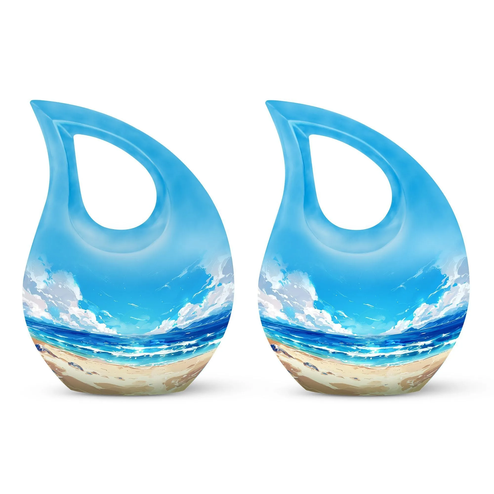 Beach Theme Cremation Urn for Preserving Precious Human Ashes