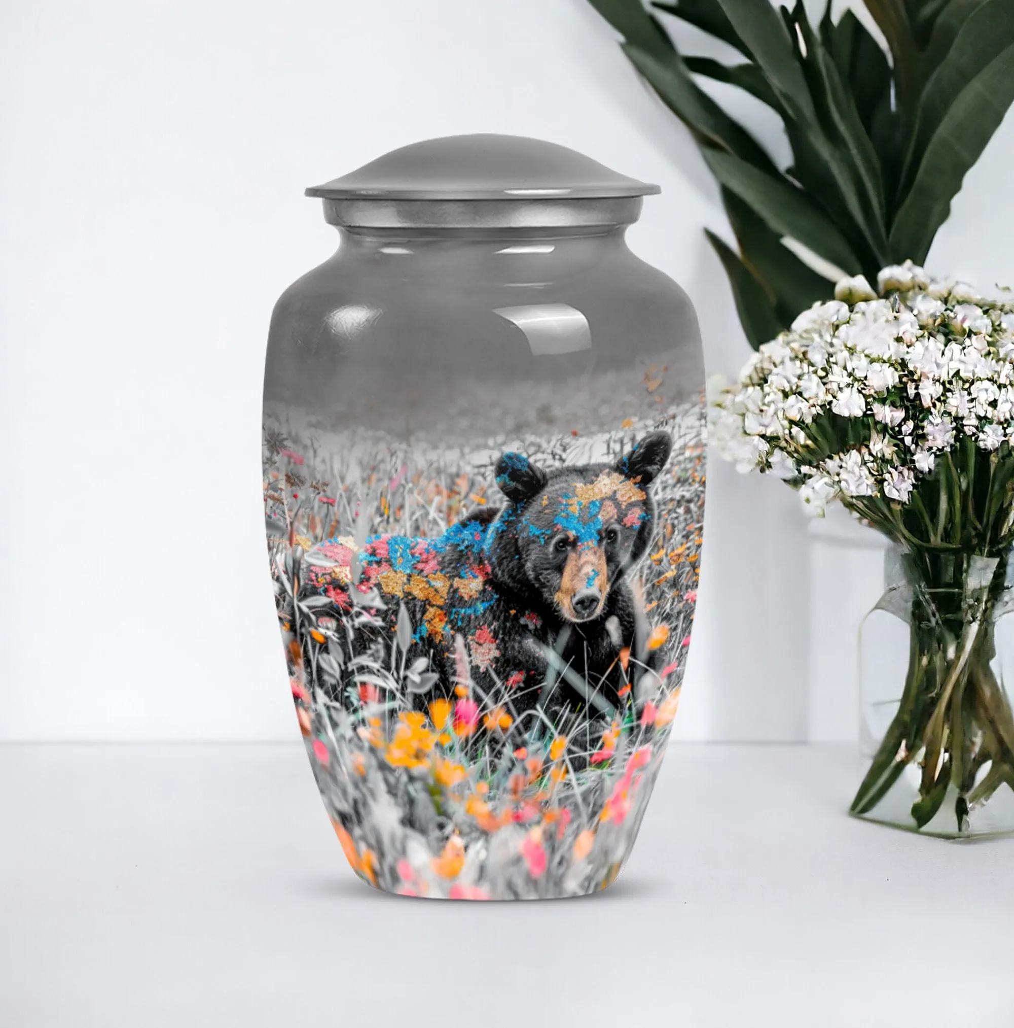 Bear Pattern Cremation Urn for Lasting Memories - Unique Urn
