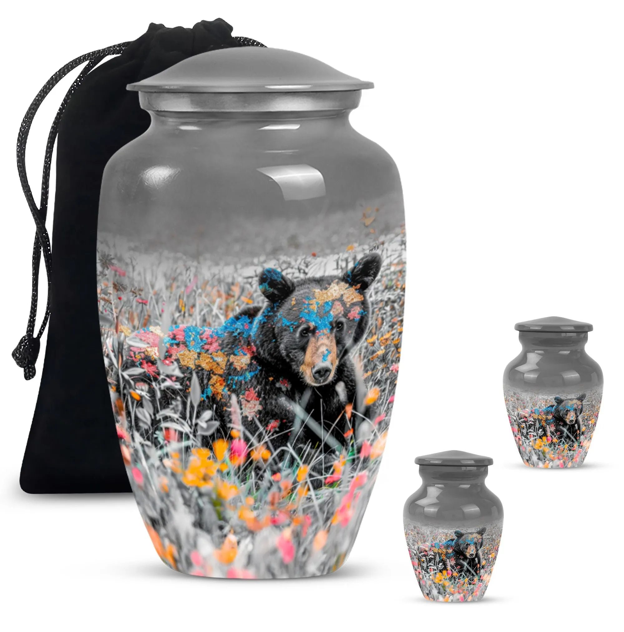 Bear Pattern Cremation Urn for Lasting Memories - Unique Urn