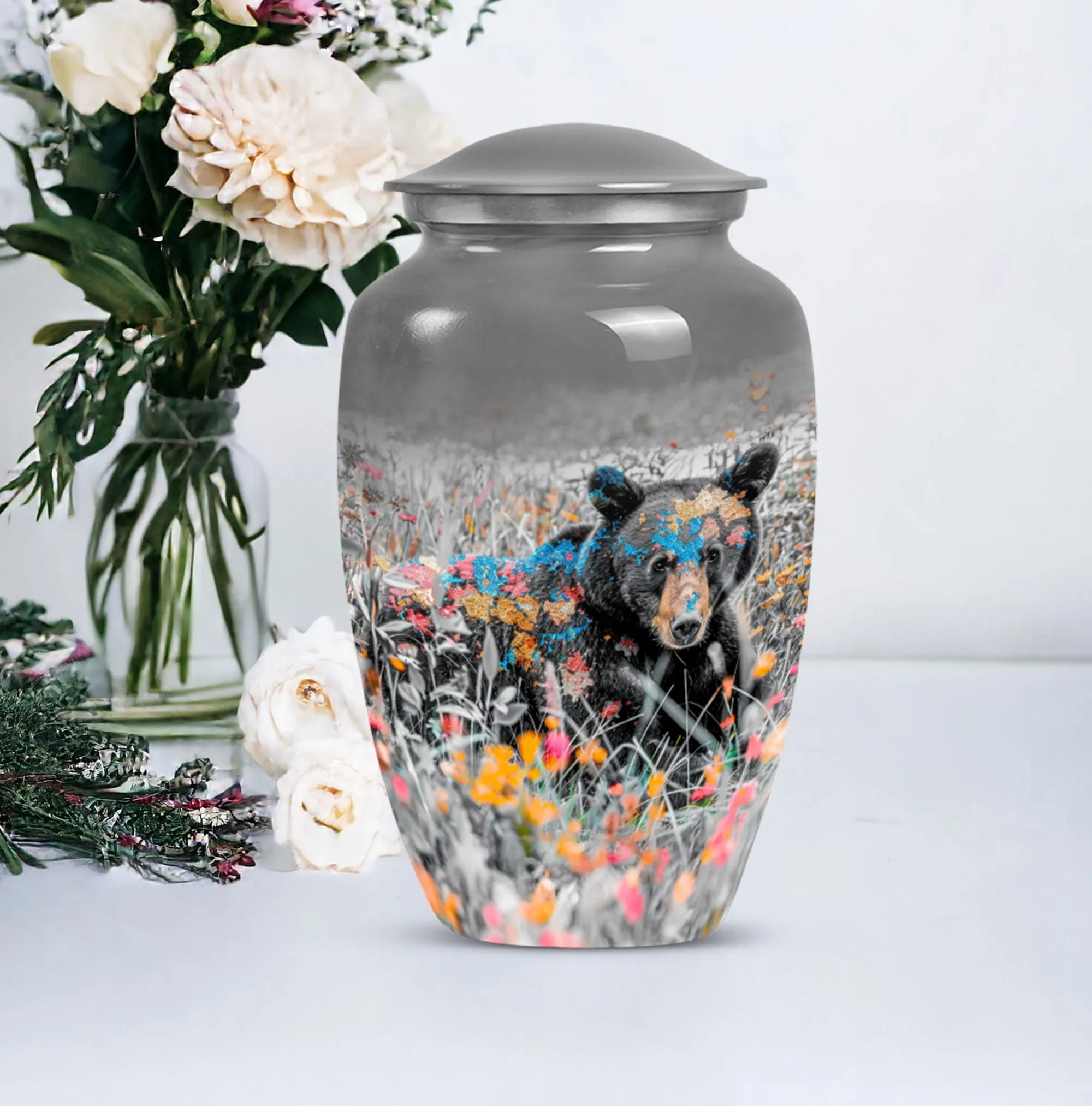 Bear Pattern Cremation Urn for Lasting Memories - Unique Urn