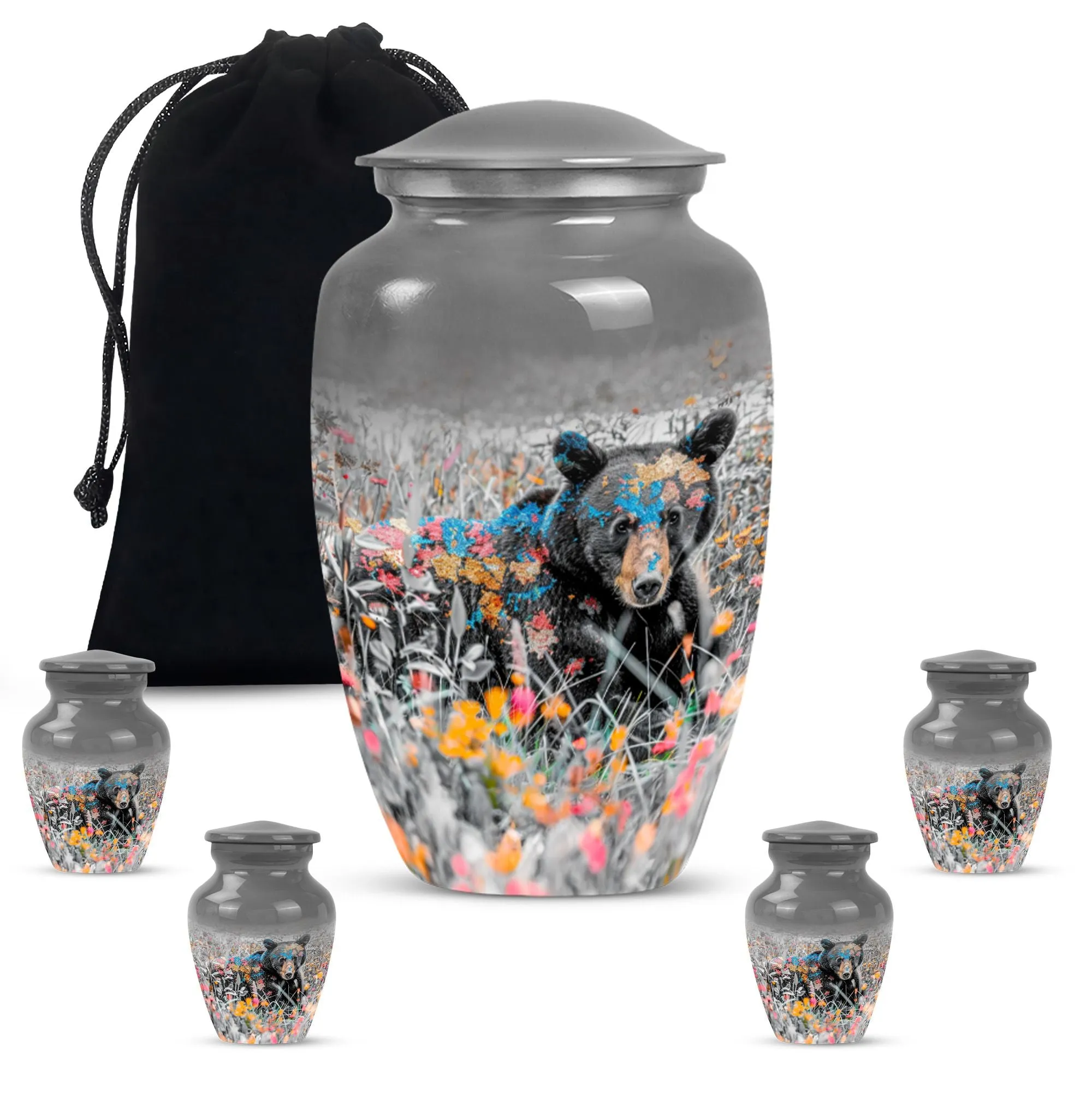 Bear Pattern Cremation Urn for Lasting Memories - Unique Urn