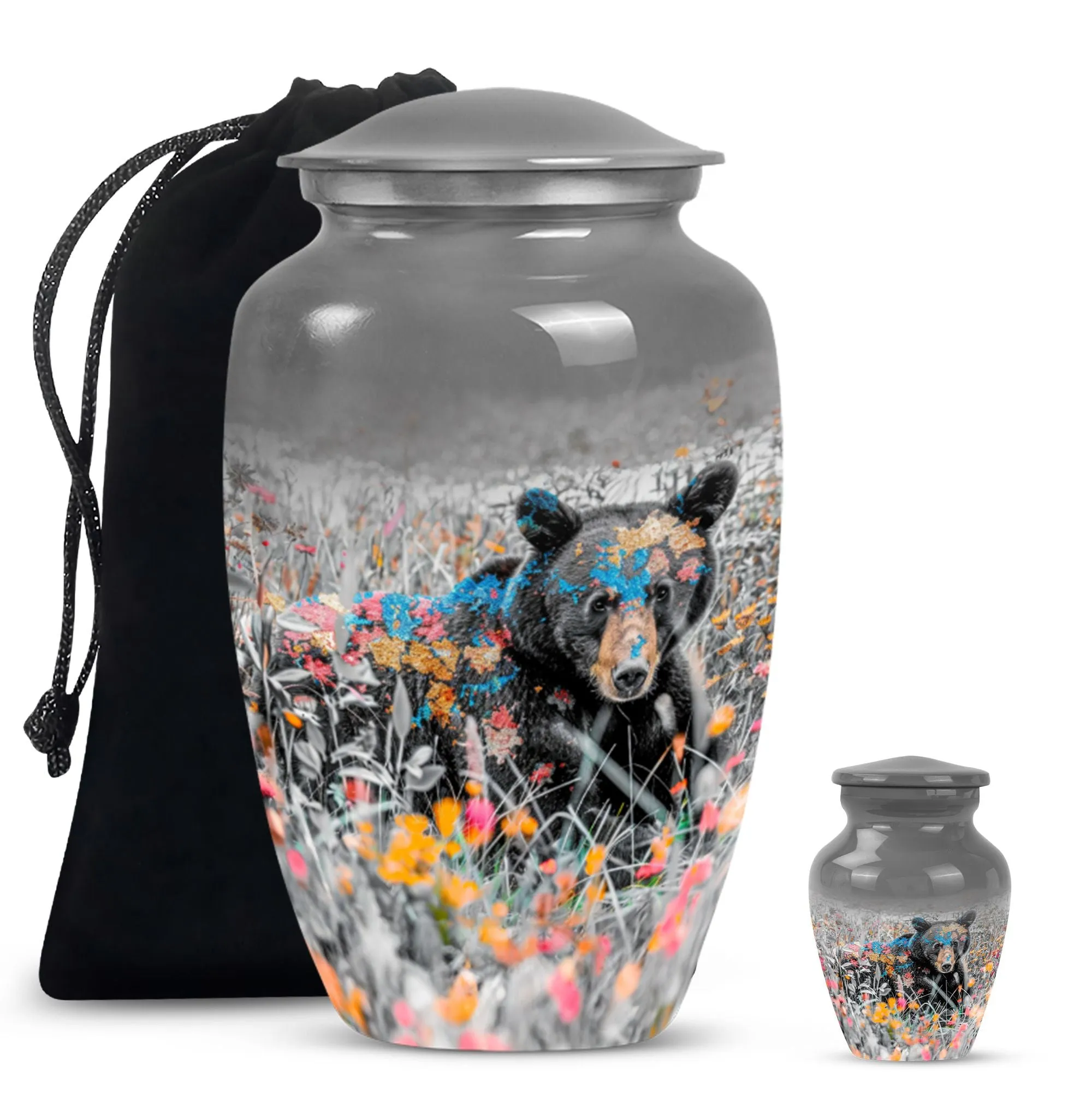 Bear Pattern Cremation Urn for Lasting Memories - Unique Urn