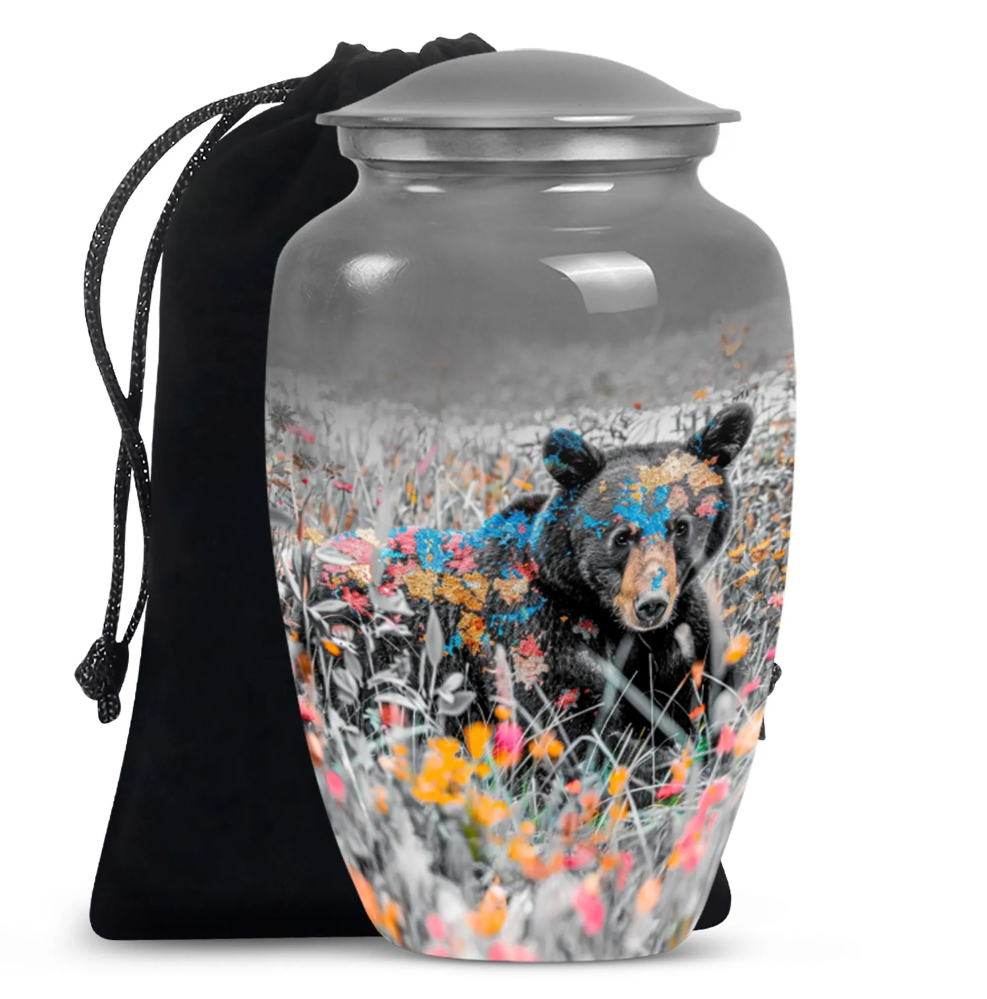 Bear Pattern Cremation Urn for Lasting Memories - Unique Urn