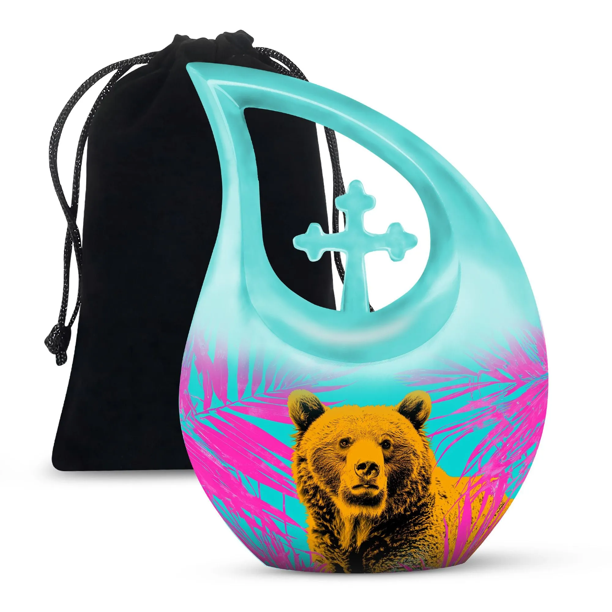 Bear Tribute Personalized Memory Urn - Loving Remembrance For Human Ashes