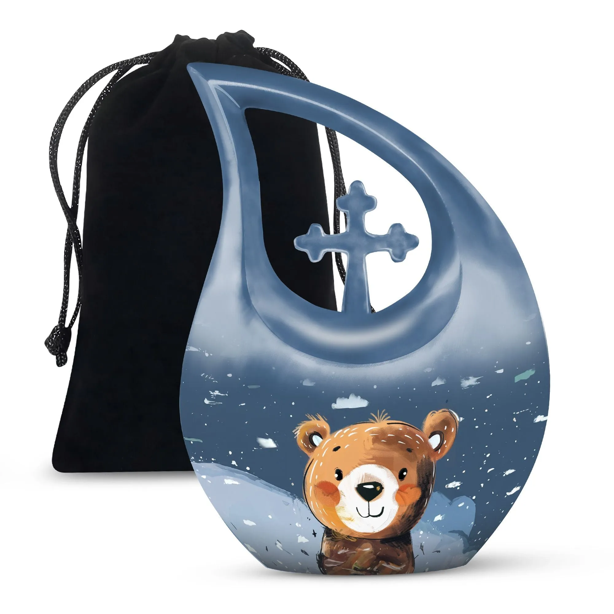 Bear Urn:  Container For Cremated Adult Human Ashes
