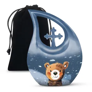 Bear Urn:  Container For Cremated Adult Human Ashes