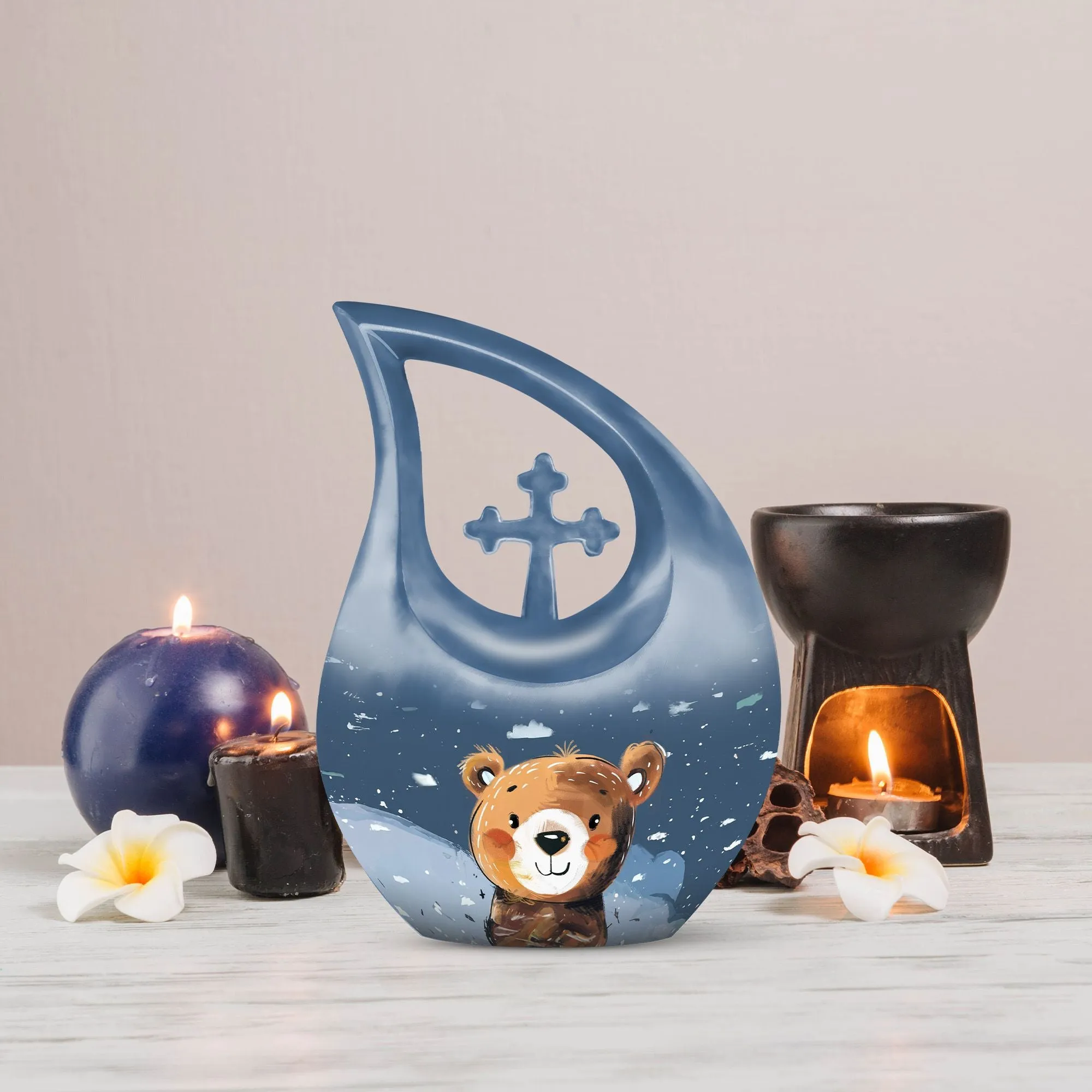 Bear Urn:  Container For Cremated Adult Human Ashes