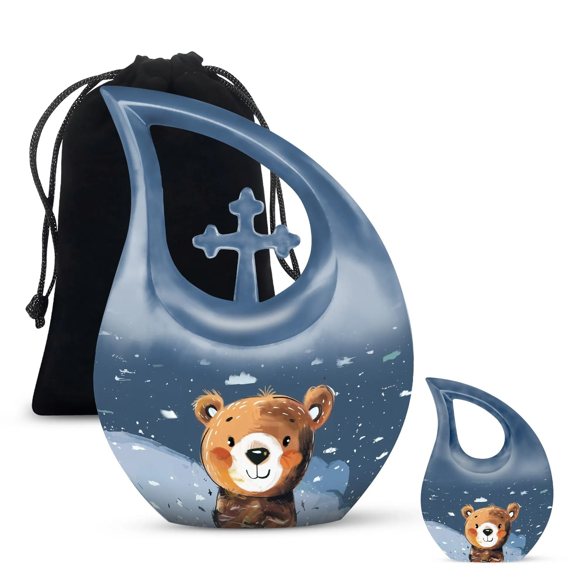 Bear Urn:  Container For Cremated Adult Human Ashes