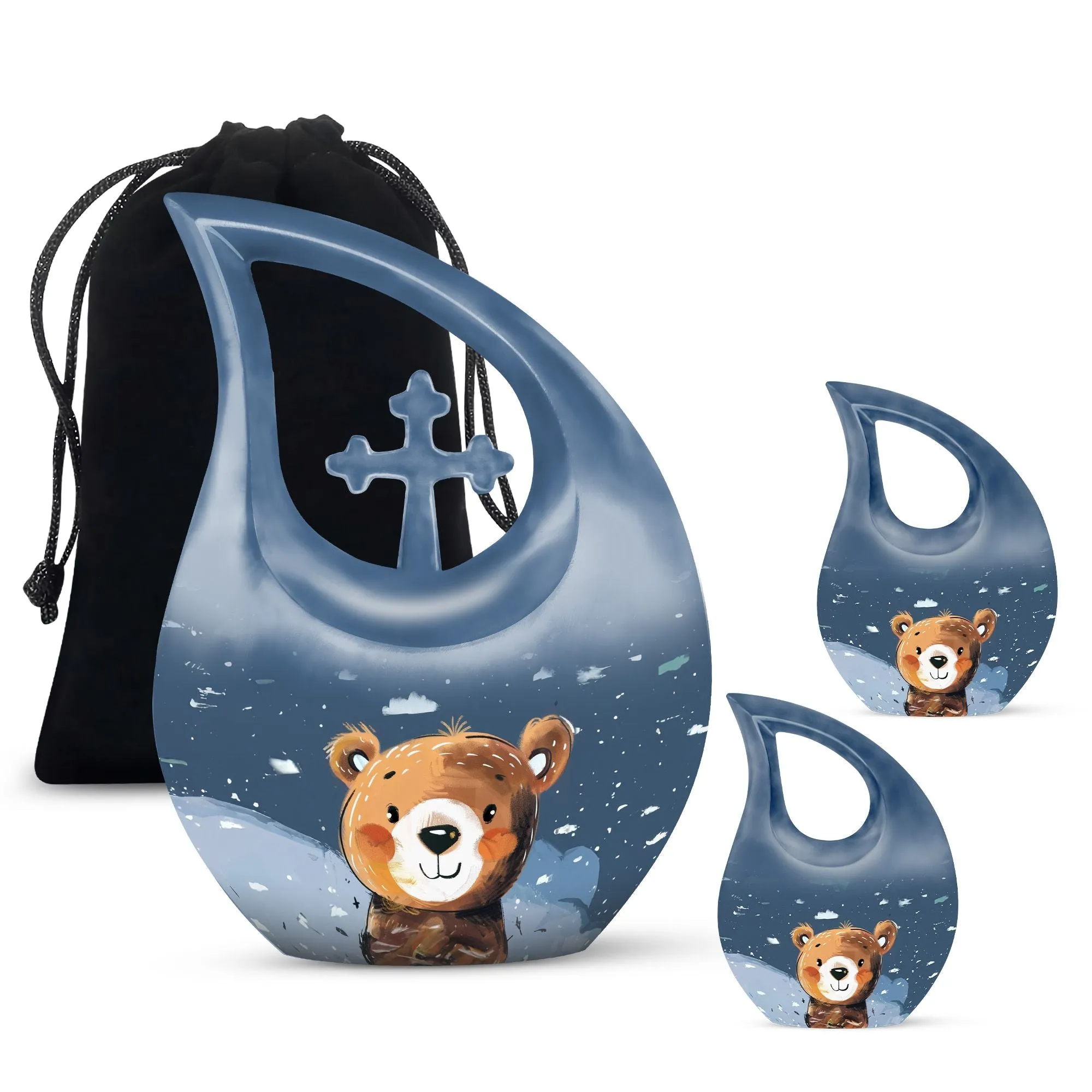 Bear Urn:  Container For Cremated Adult Human Ashes