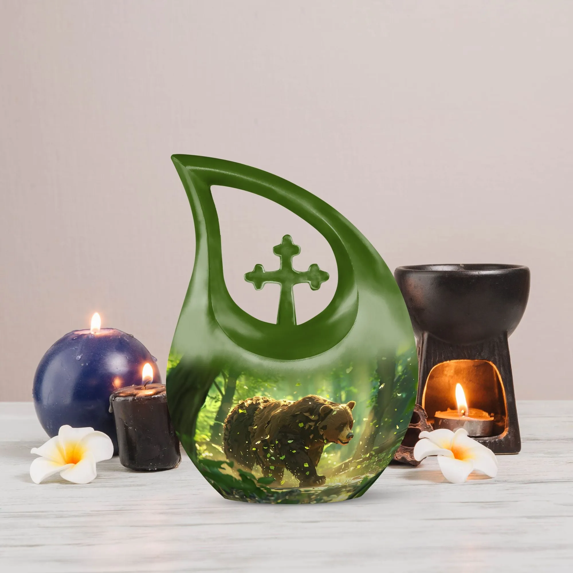 Bear Urn: Cremation Container For Cremated Human Ashes