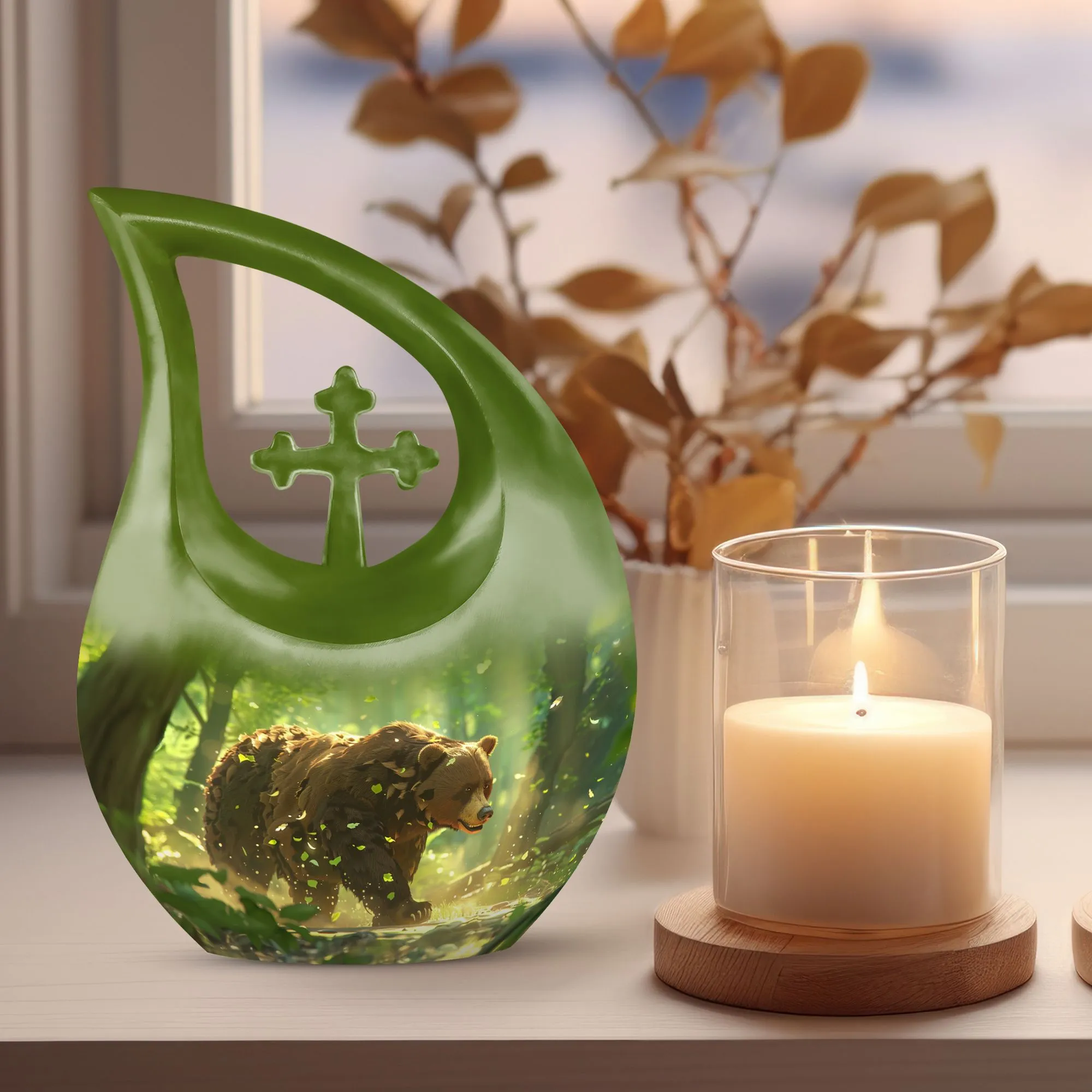 Bear Urn: Cremation Container For Cremated Human Ashes