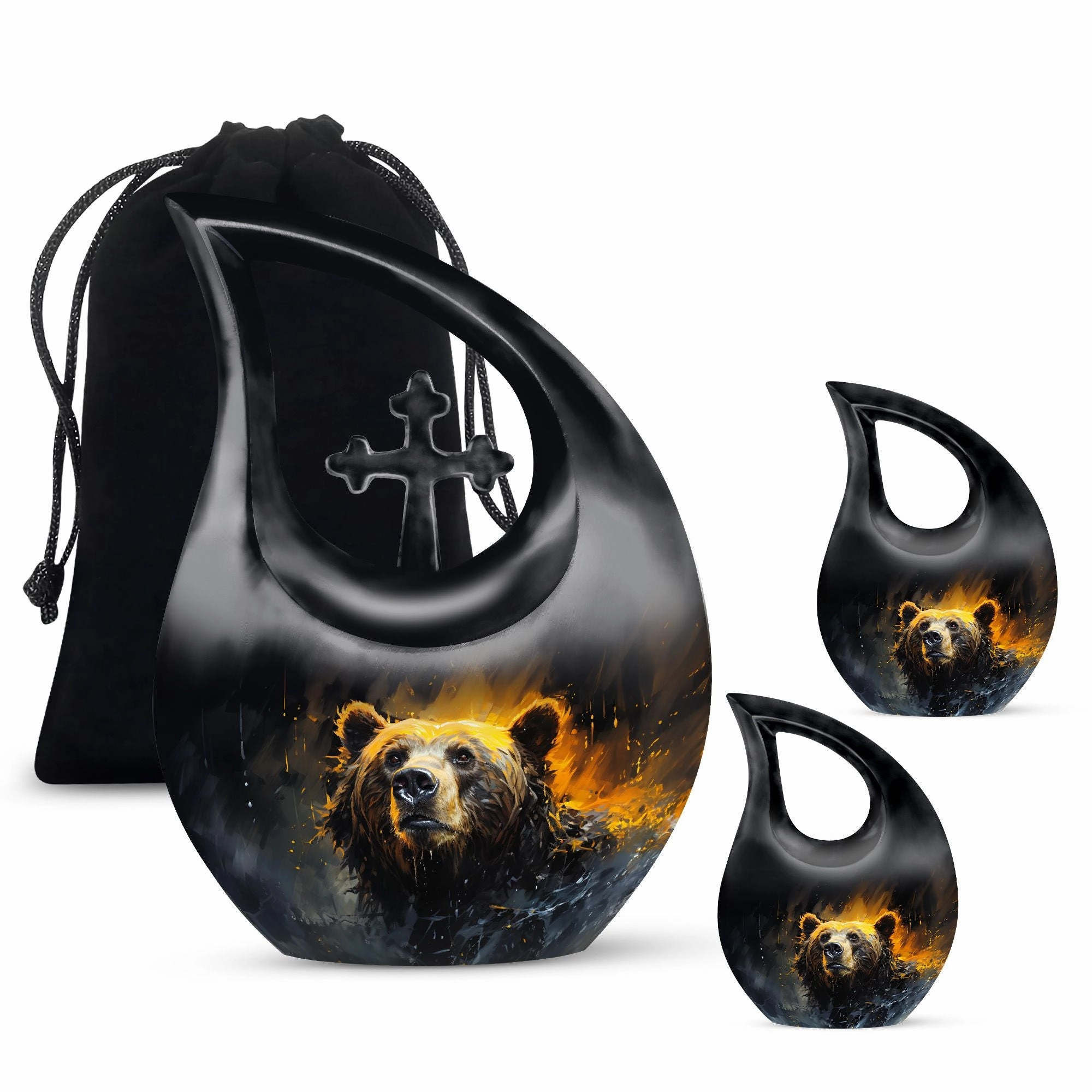 Bear Themed Cremation Urn: Keepsake Urn For Human Ashes