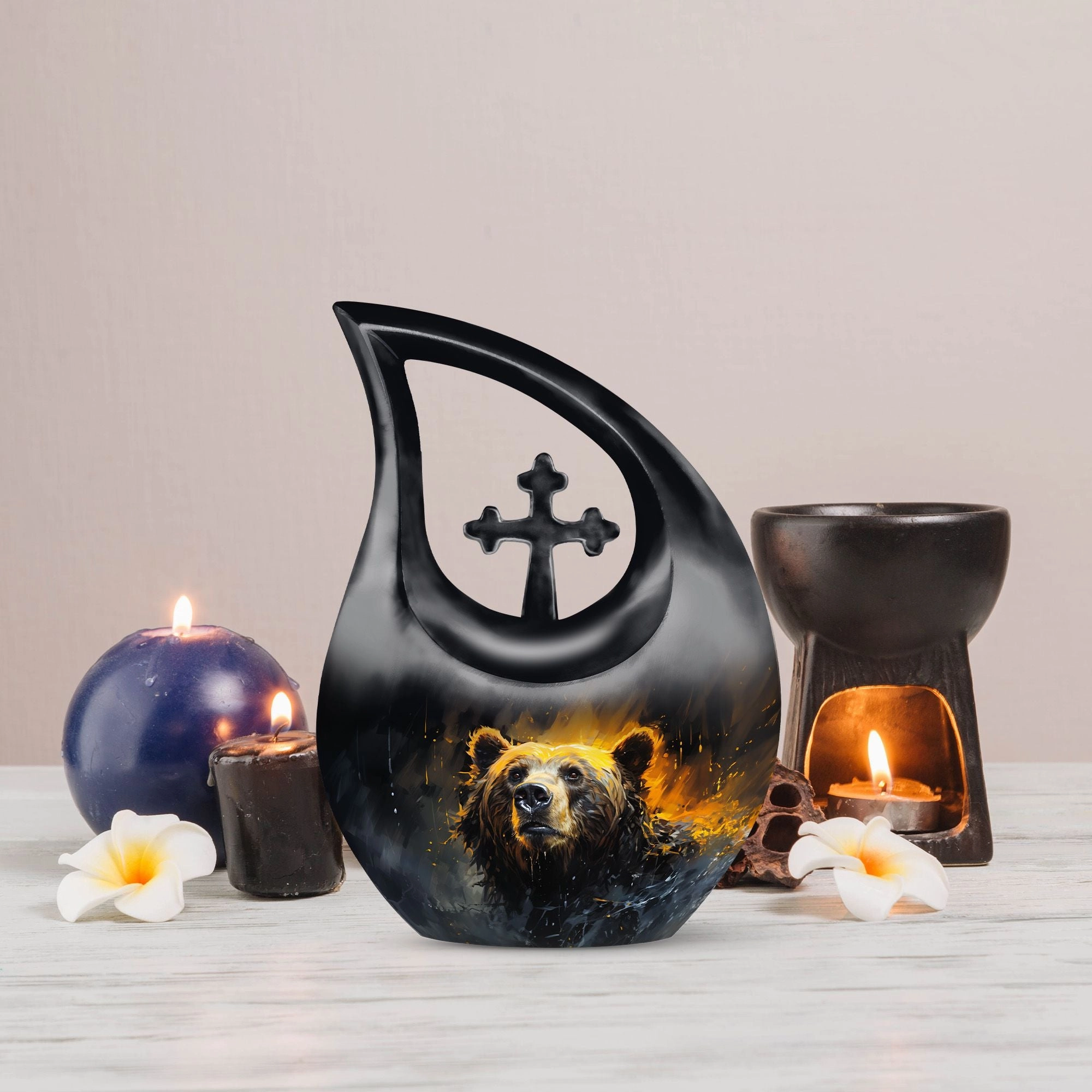 Bear Themed Cremation Urn: Keepsake Urn For Human Ashes