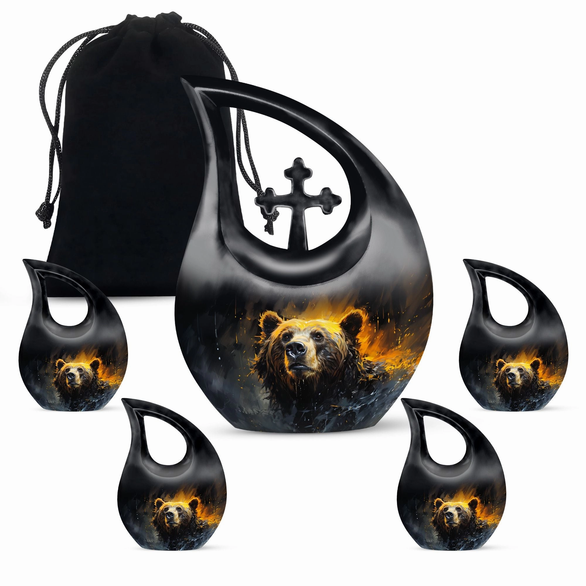 Bear Themed Cremation Urn: Keepsake Urn For Human Ashes
