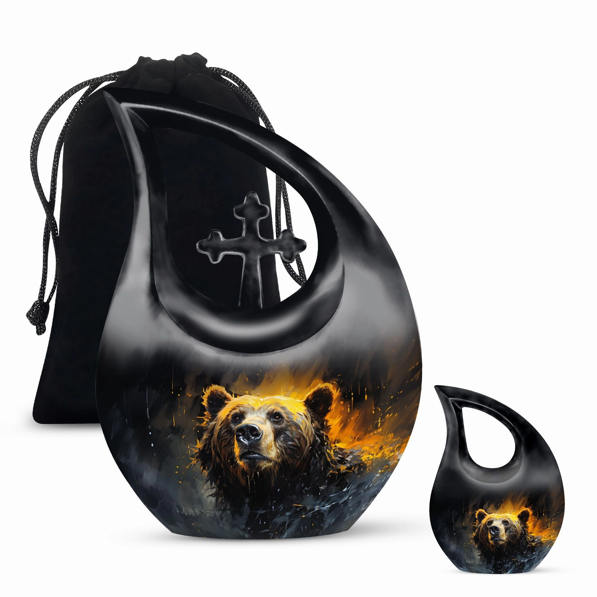 Bear Themed Cremation Urn: Keepsake Urn For Human Ashes
