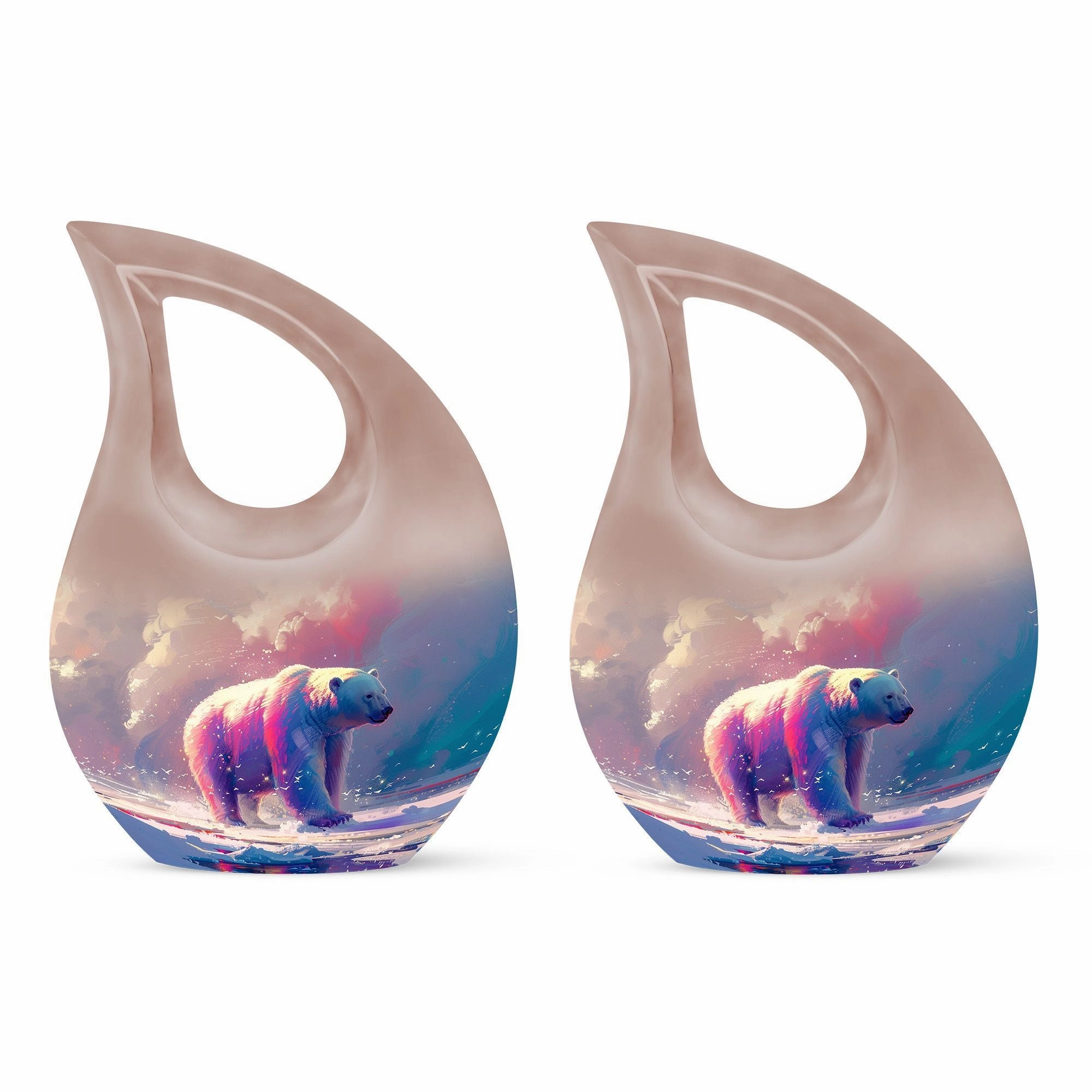 Bear-themed Tranquility Memorial Urn: A Large Peaceful Resting Place