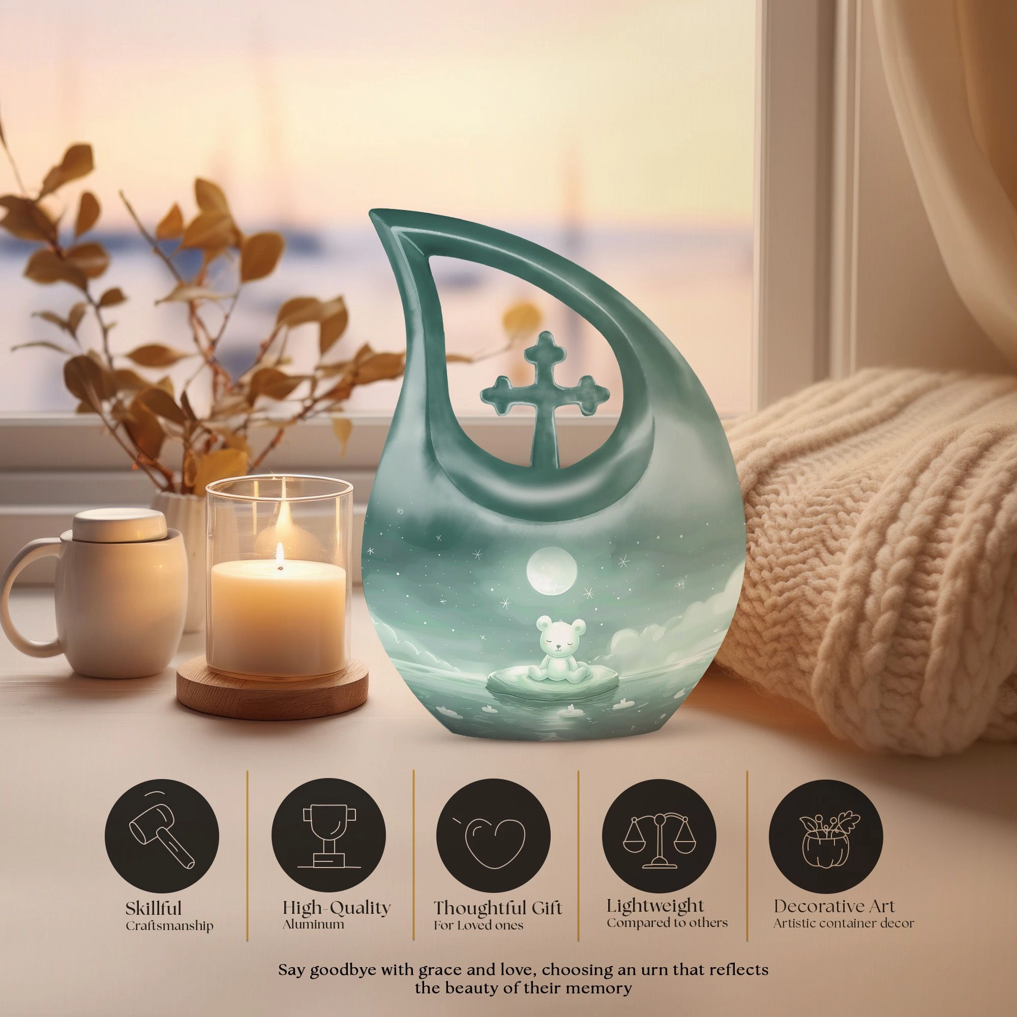 Bear Urn : Memorial Cremation Urn For Human Ashes