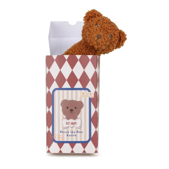 Bernie The Bear Rattle In Giftbox 12 cm