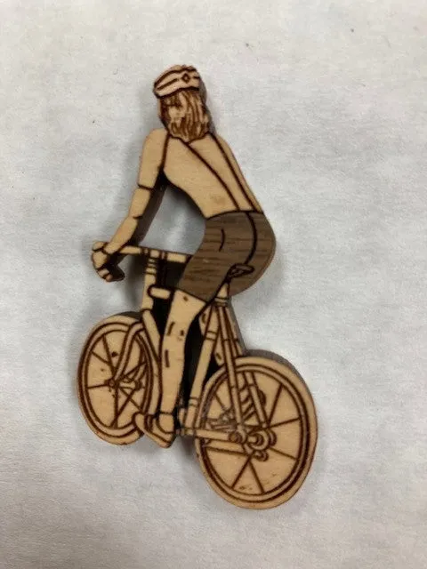 Bicycle Road Home Wood Cremation Urn Small Sharing Keepsake