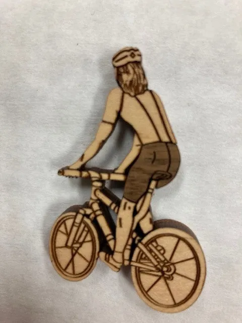 Bicycle Road Home Wood Cremation Urn Small Sharing Keepsake